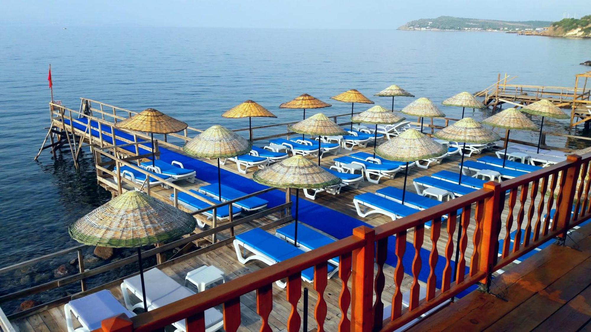 Assos Nazan Motel Restoran Beach Sokakagzi Exteriör bild